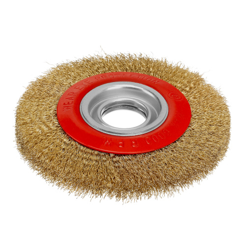 Щетка для точила, 150 мм, посадка 32 мм, плоская, латунированная витая проволока Matrix по ценам производителя в Москве с доставкой по всей России