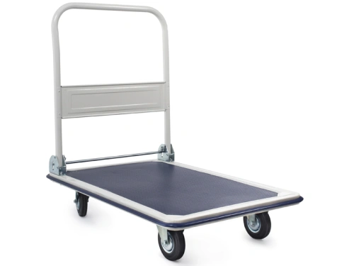 Тележка платформенная 150 кг TOR PH150 (740х480) со складной ручкой (резиновые колеса 100 мм) по ценам производителя в Москве с доставкой по всей России