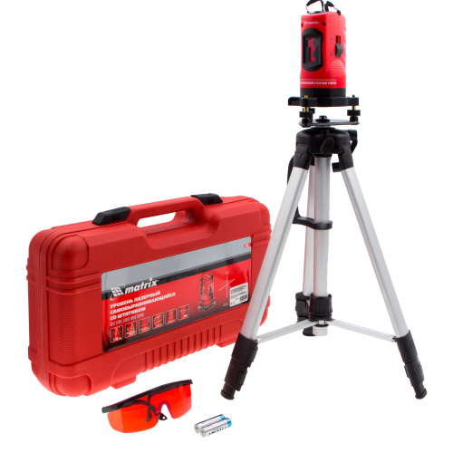 Лазерный уровень самовыравнивающийся, 150 мм, штатив 1150 мм, набор в пластиковом кейсе Matrix по ценам производителя в Москве с доставкой по всей России