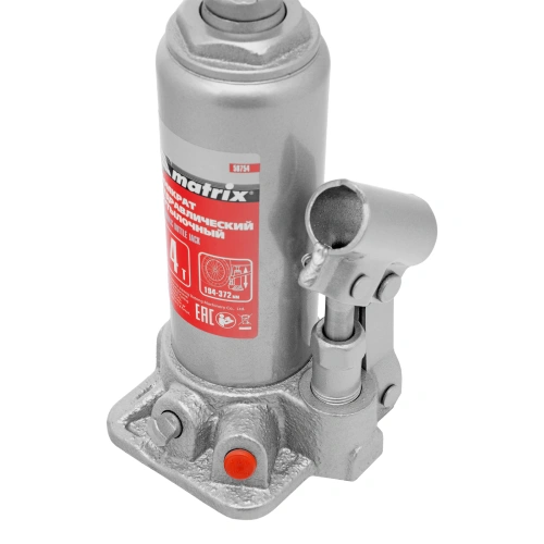 Домкрат гидравлический бутылочный, 4 т, высота подъема 194-372 мм, в пластиковый кейсе Matrix по ценам производителя в Москве с доставкой по всей России