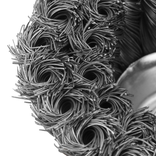 Щетка для УШМ, 100 мм, М14, "чашка", двухрядная, крученая проволока 0.35 мм Matrix по ценам производителя в Москве с доставкой по всей России