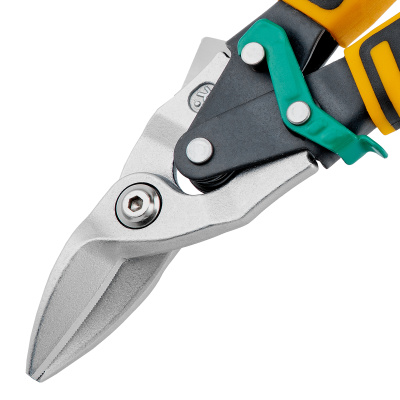 Ножницы по металлу, 270 мм, прямой и правый рез, сталь-СrMo, трехкомпонентные рукоятки Denzel по ценам производителя в Москве с доставкой по всей России