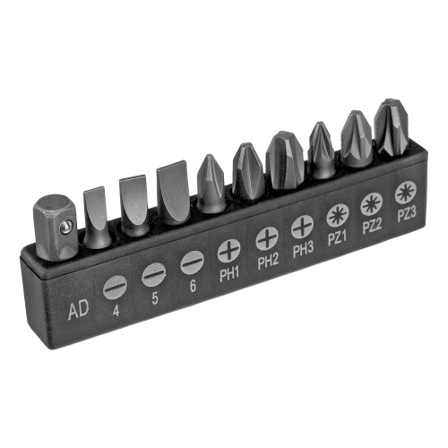 Отвертка реверсивная с набором бит и насадок торцевых, CrV, 1/4, 16 шт Matrix по ценам производителя в Москве с доставкой по всей России