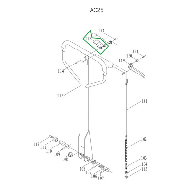 Пластина рычага управления режимом работы для гидравлических тележек DF25 по ценам производителя в Москве с доставкой по всей России