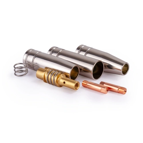 FoxWeld Набор комплектующих MIG-15 (2 наконечника, 3 сопла, 1 спираль к соплу, 1 диффузор газ., для серии UnoMig-15/MB-15AK/TBI-150/ERGOPLUS 15, пр-во FoxWeld/КНР) купить в Москве с доставкой по всей России | ProtosMarket.ru