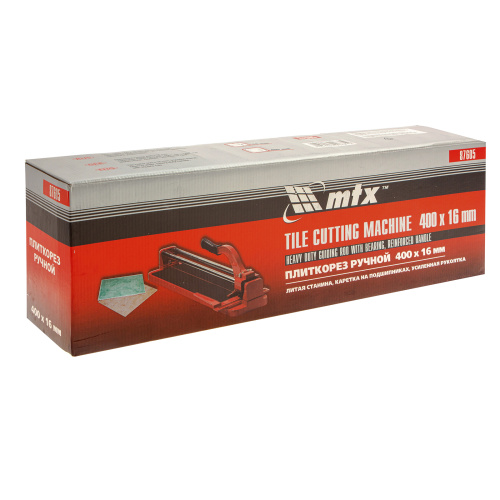 Плиткорез 400 х 16 мм, литая станина,каретка на подшипниках, усиленная рукоятка MTX по ценам производителя в Москве с доставкой по всей России