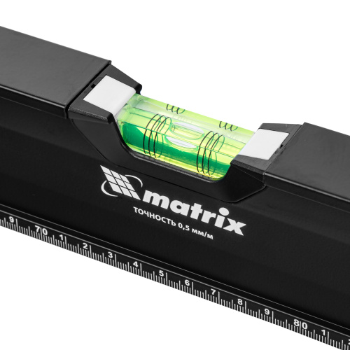 Уровень алюминиевый, усиленный, фрезерованный, 3 глазка, двухкомпонентные рукоятки, 1500 мм Matrix по ценам производителя в Москве с доставкой по всей России