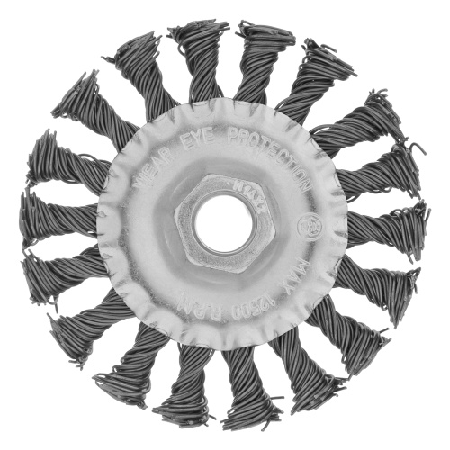 Щетка для УШМ 100 мм, М14, плоская, крученая проволока 0.8 мм Matrix по ценам производителя в Москве с доставкой по всей России