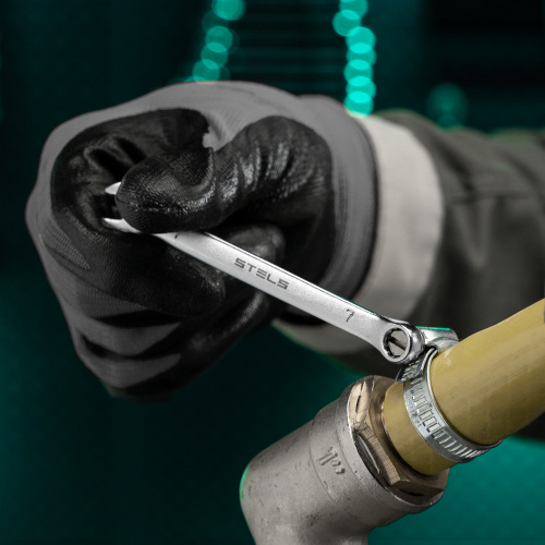 Ключ комбинированный, 7 мм, CrV, матовый хром Stels по ценам производителя в Москве с доставкой по всей России