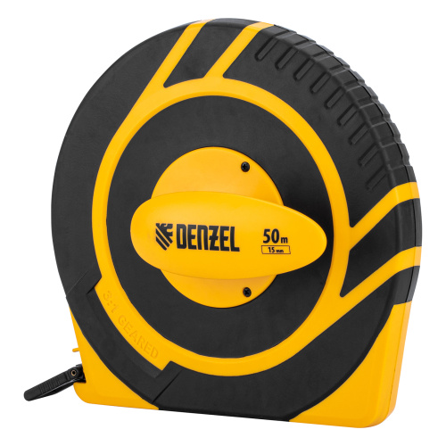 Рулетка геодезическая 50 м х 15 мм, закрытый корпус, фиберглассовая лента Denzel по ценам производителя в Москве с доставкой по всей России