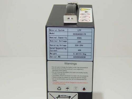 Аккумулятор литий-ионный (Li-ion) 24В/20Ач 186х85х266  для тележек CBD15 по ценам производителя в Москве с доставкой по всей России