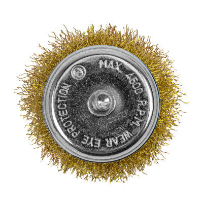 Щетка для дрели, 65 мм, "чашка" со шпилькой, латунированная витая проволока Matrix по ценам производителя в Москве с доставкой по всей России