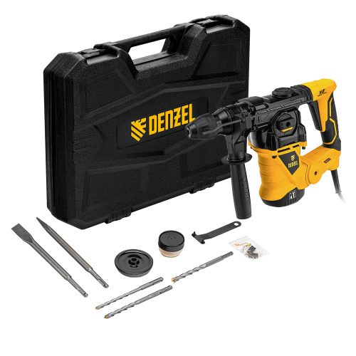 Перфоратор электрический RHV-1250-30, SDS-plus, 1250 Вт, 5 Дж, 3 плюс 1 режим Denzel по ценам производителя в Москве с доставкой по всей России