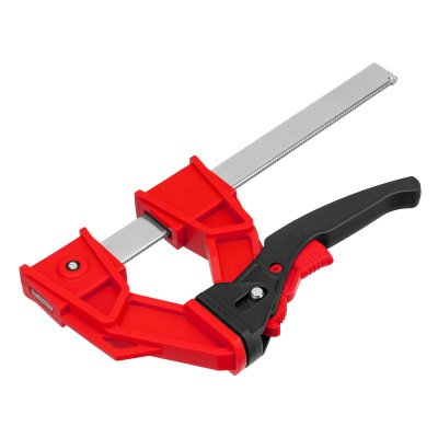 Струбцина реечная быстрозажимная, усиленная, пластиковый корпус рычажно-храповой механизм, 150 х 100 х 306 мм, штанга 5 х 22 мм Matrix по ценам производителя в Москве с доставкой по всей России