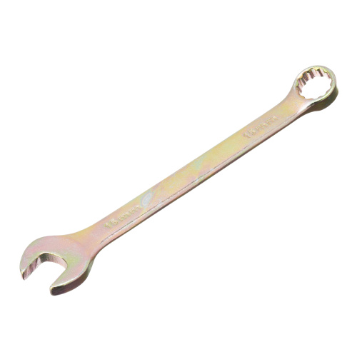 Ключ комбинированный, 15 мм, желтый цинк Сибртех по ценам производителя в Москве с доставкой по всей России
