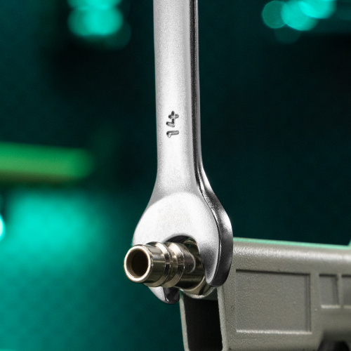 Ключ комбинированный, 14 мм, CrV, матовый хром Stels по ценам производителя в Москве с доставкой по всей России