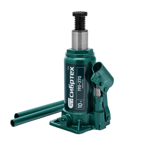 Домкрат гидравлический бутылочный, 10 т, 190-370 мм Сибртех по ценам производителя в Москве с доставкой по всей России