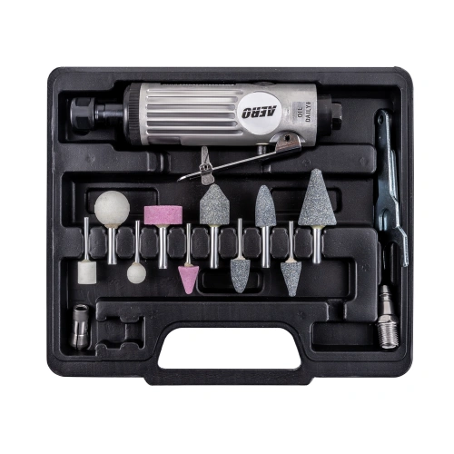 Прямая пневмошлифмашина с набором 15 предметов AERO по ценам производителя в Москве с доставкой по всей России