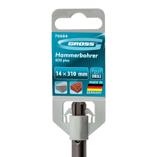 Бур по бетону Pro, 14 х 300 мм, SDS Plus Gross по ценам производителя в Москве с доставкой по всей России