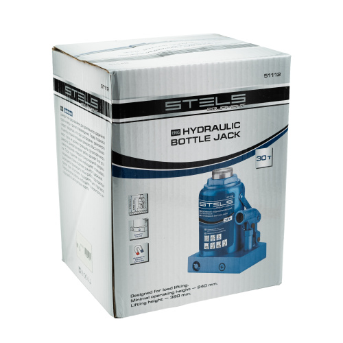 Домкрат гидравлический бутылочный, 30 т, H подъема 240-370 мм Stels по ценам производителя в Москве с доставкой по всей России