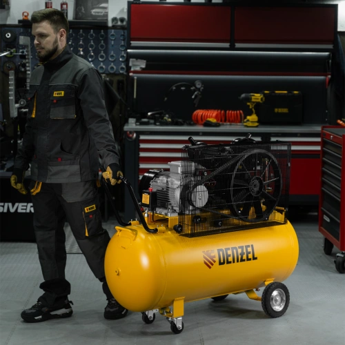 Компрессор воздушный рем. привод BCV 5500-T/200, 5,5 кВт, 200 литров, 850 л/мин Denzel по ценам производителя в Москве с доставкой по всей России