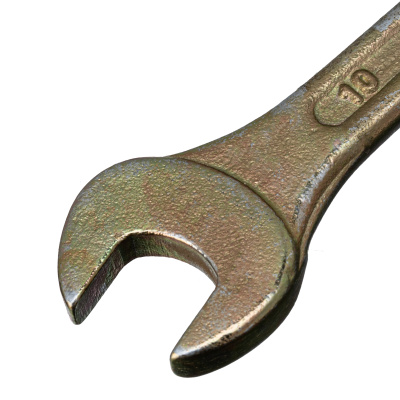 Ключ рожковый, 8 х 10 мм, желтый цинк Сибртех по ценам производителя в Москве с доставкой по всей России