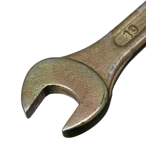 Ключ рожковый, 8 х 10 мм, желтый цинк Сибртех по ценам производителя в Москве с доставкой по всей России