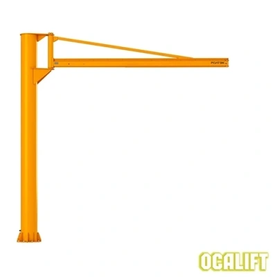 Кран консольный поворотный на колонне ручной 1000кг стрела 4м высота 3м