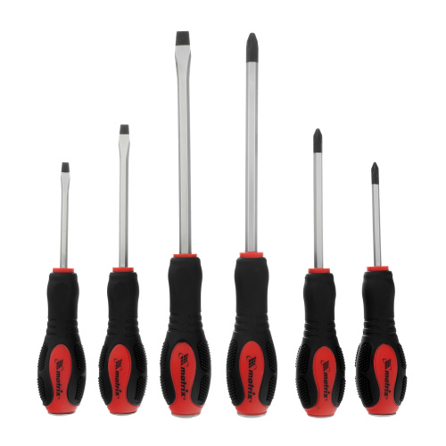 Набор ударных отверток 6 шт, PH1 х 75, PH2 х 100, PH3 х 150, SL5 х 75, SL6 х 100, SL8 х 150, CrV Matrix по ценам производителя в Москве с доставкой по всей России