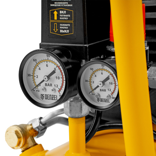 Компрессор воздушный DLC1300/24 безмасляный 1.3 кВт, 24 литра, 206 л/мин Denzel по ценам производителя в Москве с доставкой по всей России