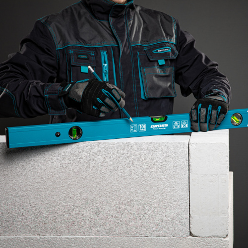 Уровень алюминиевый усиленный, 800 мм, 3 глазка Gross по ценам производителя в Москве с доставкой по всей России