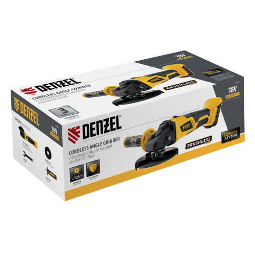 Машина углошлифовальная аккумуляторная бесщет. BLG-IB-18-125-0, Li-ion, 18 В Denzel по ценам производителя в Москве с доставкой по всей России