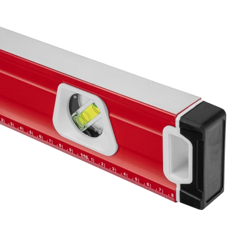 Уровень алюминиевый, магнит, фрезерованный, 3 глазка (1 зеркальный) двухкомпонентные рукоятки, 1200 мм Matrix по ценам производителя в Москве с доставкой по всей России