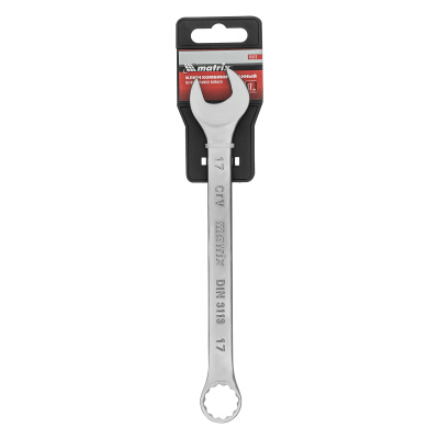 Ключ комбинированный, 17 мм, CrV, матовый хром Matrix по ценам производителя в Москве с доставкой по всей России