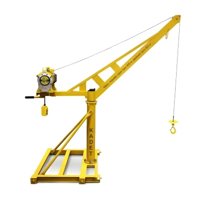 Мини кран KADET строительный с поворотной стрелой без лебёдки по ценам производителя в Москве с доставкой по всей России