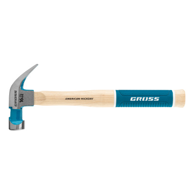 Молоток-гвоздодер, 450 г, угол 45, магнит, обрезиненная рукоятка American hickory GROSS по ценам производителя в Москве с доставкой по всей России