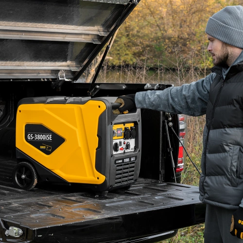 Генератор инверторный GS-3800iSE, 3,8 кВт, 230 В, закрытый корпус,электростартер Denzel по ценам производителя в Москве с доставкой по всей России
