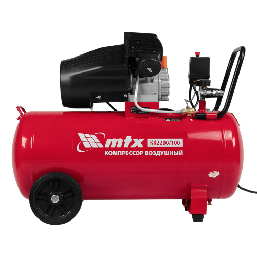 Компрессор воздушный КК-2200/100, 2,2 кВт, 350 л/мин, 100 л, прямой привод, масляный MTX по ценам производителя в Москве с доставкой по всей России
