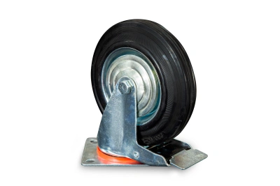 Колесо поворотное резина SCb 80 200 мм с тормозом (Y) по ценам производителя в Москве с доставкой по всей России