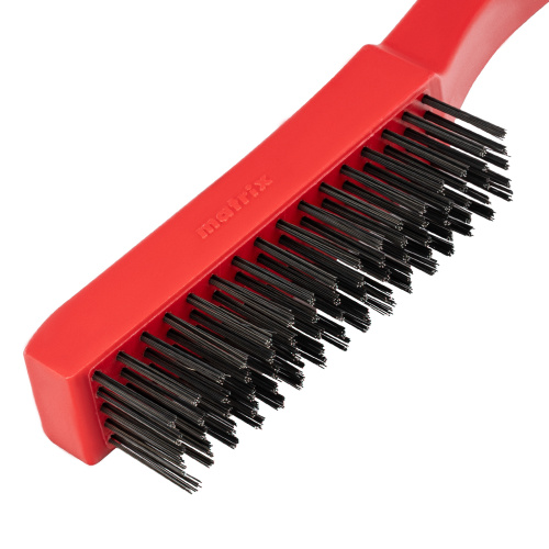 Щетка зачистная пятирядная, закаленная прямая проволока с пластиковой ручкой Matrix по ценам производителя в Москве с доставкой по всей России
