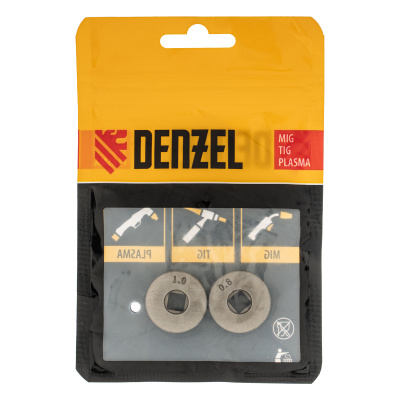 Подающий ролик, V профиль под стальную проволоку 0,8-1мм, посадка квадрат, 2 шт Denzel по ценам производителя в Москве с доставкой по всей России