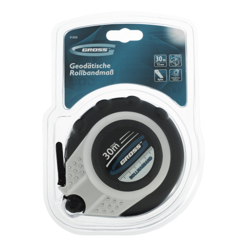 Рулетка геодезическая 30 м х 13 мм, закрытый корпус, металлическая лента, нейлон Gross по ценам производителя в Москве с доставкой по всей России
