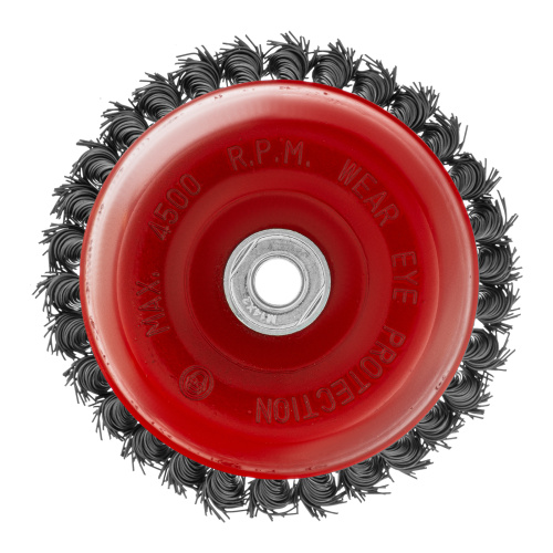 Щетка для УШМ, 150 мм, М14, "чашка", крученая проволока 0.8 мм Matrix по ценам производителя в Москве с доставкой по всей России