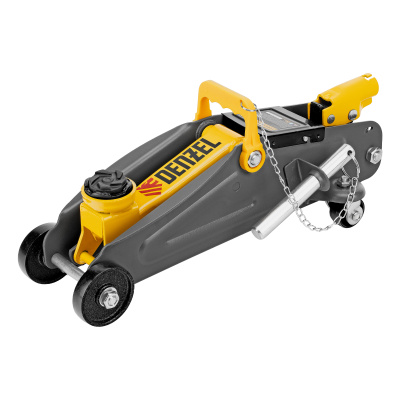 Домкрат гидравлический подкатной с фиксатором, 2 т, 130-330 мм, в кейсе Denzel по ценам производителя в Москве с доставкой по всей России