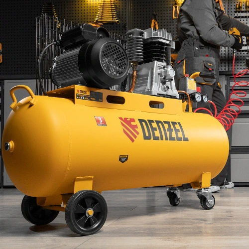 Компрессор воздушный BCI2300/100, ременный привод, 2.3 кВт, 100 литров, 400 л/мин Denzel по ценам производителя в Москве с доставкой по всей России