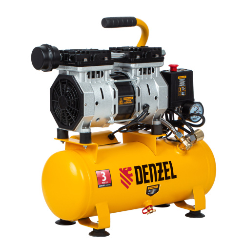 Компрессор DLS650/10 безмаслянный малошумный 650 Вт, 120 л/мин, ресивер 10 л Denzel по ценам производителя в Москве с доставкой по всей России