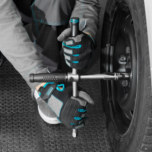 Ключ-крест баллонный, складной с изменяющимся рычагом, 17 мм, 19 мм, 21 мм, 23 мм, CrV, хромированный Gross по ценам производителя в Москве с доставкой по всей России