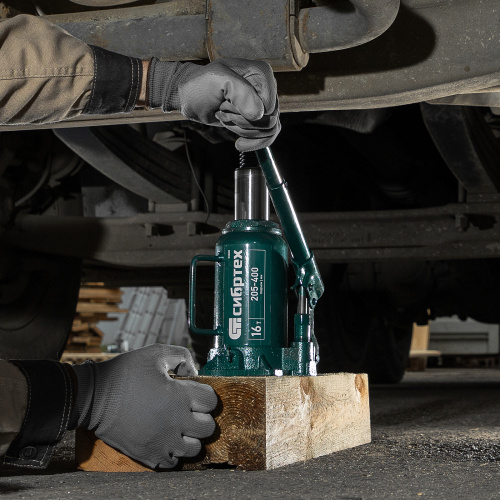 Домкрат гидравлический бутылочный, 16 т, 205-400 мм Сибртех по ценам производителя в Москве с доставкой по всей России