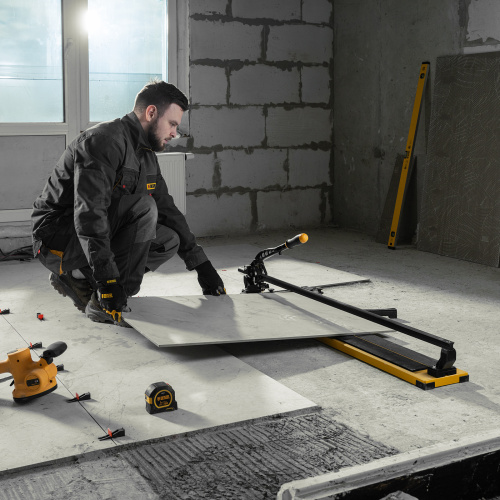 Плиткорез рельсовый 1000х16мм, каретка на подш., стальная станина, усил. рукоятка-пенал Denzel по ценам производителя в Москве с доставкой по всей России