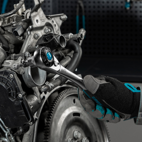 Набор торцевых головок, трещотка 120 зубьев, 1/2", CrV, 36 предметов Gross по ценам производителя в Москве с доставкой по всей России